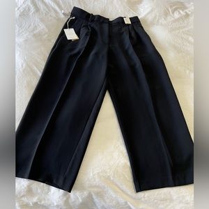 Wilfred Wide Leg Black Cropped Pants
